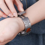 Edelstahl-Uhrenarmband mit H-förmigem Schnellverschluss und Schmetterlingsschließe, passend für Apple Watch 44 mm / 45 mm / 46 mm / 49 mm und 42 mm / 41 mm / 40 mm / 38 mm