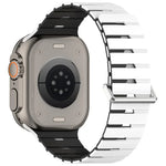Magnetisches Silikonarmband im Melodica-Stil, zweifarbig, für Apple Watch 46 mm / 49 mm / 45 mm / 44 mm, für Apple Watch 42 mm / 41 mm / 40 mm / 38 mm