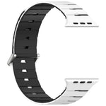 Magnetisches Silikonarmband im Melodica-Stil, zweifarbig, für Apple Watch 46 mm / 49 mm / 45 mm / 44 mm, für Apple Watch 42 mm / 41 mm / 40 mm / 38 mm