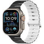 Magnetisches Silikonarmband im Melodica-Stil, zweifarbig, für Apple Watch 46 mm / 49 mm / 45 mm / 44 mm, für Apple Watch 42 mm / 41 mm / 40 mm / 38 mm