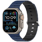 Magnetisches Silikonarmband im Melodica-Stil, zweifarbig, für Apple Watch 46 mm / 49 mm / 45 mm / 44 mm, für Apple Watch 42 mm / 41 mm / 40 mm / 38 mm