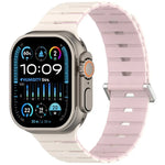 Magnetisches Silikonarmband im Melodica-Stil, zweifarbig, für Apple Watch 46 mm / 49 mm / 45 mm / 44 mm, für Apple Watch 42 mm / 41 mm / 40 mm / 38 mm