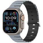 Magnetisches Silikonarmband im Melodica-Stil, zweifarbig, für Apple Watch 46 mm / 49 mm / 45 mm / 44 mm, für Apple Watch 42 mm / 41 mm / 40 mm / 38 mm