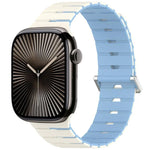 Magnetisches Silikonarmband im Melodica-Stil, zweifarbig, für Apple Watch 46 mm / 49 mm / 45 mm / 44 mm, für Apple Watch 42 mm / 41 mm / 40 mm / 38 mm