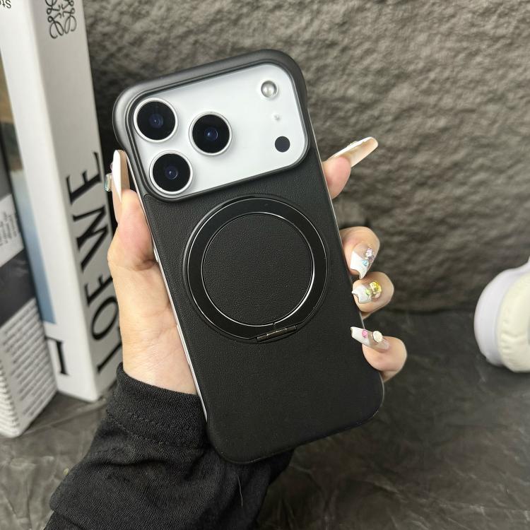 Rahmenlose Leder-Optik PC MagSafe Halter Handyhülle, Für iPhone 17 Pro Max, Für iPhone 17 Pro, Für iPhone 17, Für iPhone Air, Für iPhone 16 Pro Max, Für iPhone 16 Pro