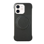 Frameless Leather-Skin PC MagSafe Holder Phone Case, For iPhone 13, For iPhone 12, For iPhone 12 Pro Max, For iPhone 12 Pro, For iPhone 11 Pro Max, For iPhone 11
