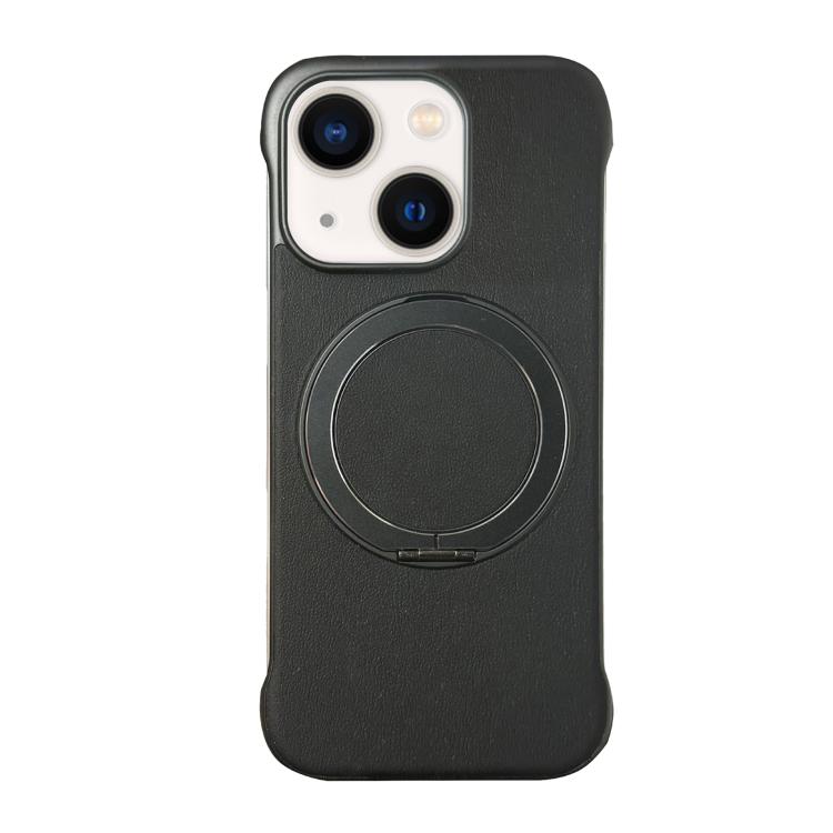 Rahmenlose Leder-Optik PC MagSafe Halter Handyhülle, Für iPhone 14 Plus, Für iPhone 14, Für iPhone 14 Pro, Für iPhone 14 Pro Max, Für iPhone 13 Pro Max, Für iPhone 13 Pro