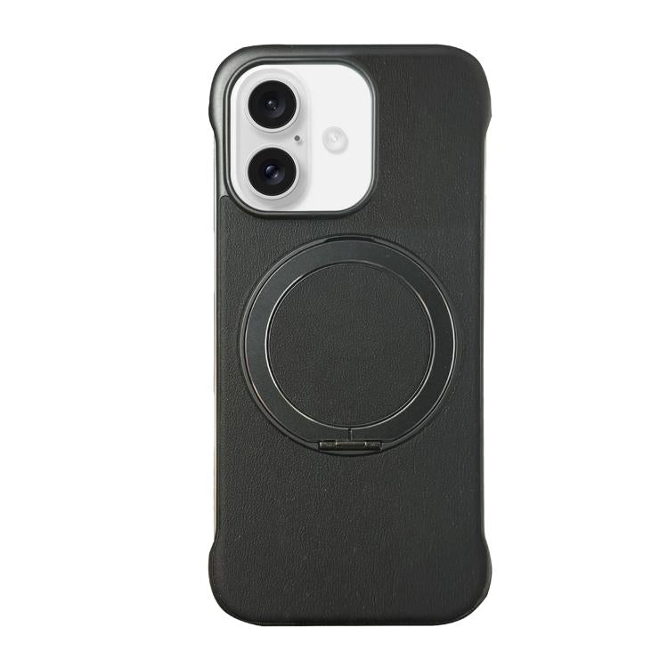 Rahmenlose Leder-Optik PC MagSafe Halter Handyhülle, Für iPhone 16 Plus, Für iPhone 16, Für iPhone 15 Pro Max, Für iPhone 15 Pro, Für iPhone 15 Plus, Für iPhone 15