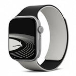 Zweifarbiges, magnetisches Silikonarmband mit Litschi-Textur, passend für Apple Watch 46 mm / 49 mm / 45 mm / 44 mm und 42 mm / 41 mm / 40 mm / 38 mm