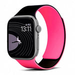 Zweifarbiges, magnetisches Silikonarmband mit Litschi-Textur, passend für Apple Watch 46 mm / 49 mm / 45 mm / 44 mm und 42 mm / 41 mm / 40 mm / 38 mm