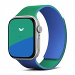 Zweifarbiges, magnetisches Silikonarmband mit Litschi-Textur, passend für Apple Watch 46 mm / 49 mm / 45 mm / 44 mm und 42 mm / 41 mm / 40 mm / 38 mm
