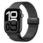 Milanaise-Armband mit Magnetverschluss, komplett aus Titan, für Apple Watch 46 mm / 49 mm / 45 mm / 44 mm