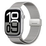 Milanaise-Armband mit Magnetverschluss, komplett aus Titan, für Apple Watch 46 mm / 49 mm / 45 mm / 44 mm