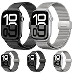 Milanaise-Armband mit Magnetverschluss, komplett aus Titan, für Apple Watch 46 mm / 49 mm / 45 mm / 44 mm
