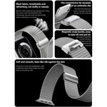 Milanaise-Armband mit Magnetverschluss, komplett aus Titan, für Apple Watch 46 mm / 49 mm / 45 mm / 44 mm