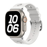 Silikonarmband mit Leiterschnalle, passend für Apple Watch 46 mm / 49 mm / 45 mm / 44 mm und 42 mm / 41 mm / 40 mm / 38 mm