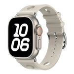 Silikonarmband mit Leiterschnalle, passend für Apple Watch 46 mm / 49 mm / 45 mm / 44 mm und 42 mm / 41 mm / 40 mm / 38 mm