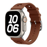 Silikonarmband mit Leiterschnalle, passend für Apple Watch 46 mm / 49 mm / 45 mm / 44 mm und 42 mm / 41 mm / 40 mm / 38 mm