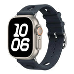 Silikonarmband mit Leiterschnalle, passend für Apple Watch 46 mm / 49 mm / 45 mm / 44 mm und 42 mm / 41 mm / 40 mm / 38 mm