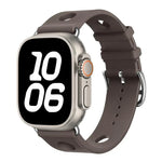Silikonarmband mit Leiterschnalle, passend für Apple Watch 46 mm / 49 mm / 45 mm / 44 mm und 42 mm / 41 mm / 40 mm / 38 mm