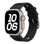 Silikonarmband mit Leiterschnalle, passend für Apple Watch 46 mm / 49 mm / 45 mm / 44 mm und 42 mm / 41 mm / 40 mm / 38 mm