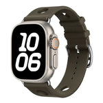 Silikonarmband mit Leiterschnalle, passend für Apple Watch 46 mm / 49 mm / 45 mm / 44 mm und 42 mm / 41 mm / 40 mm / 38 mm