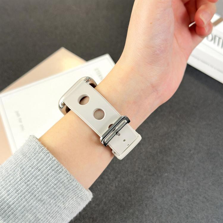 Silikonarmband mit Leiterschnalle, passend für Apple Watch 46 mm / 49 mm / 45 mm / 44 mm und 42 mm / 41 mm / 40 mm / 38 mm