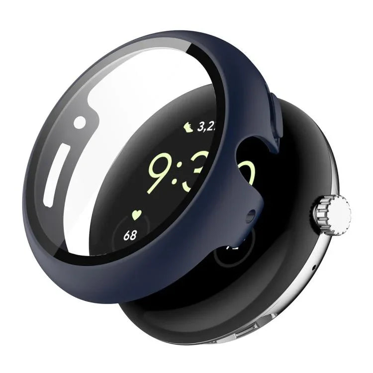 ENKAY Hat-Prince Vollflächige Schutzfolie aus gehärtetem Glas mit integrierter PC-Schutzhülle für Google Pixel Watch 4 (45 mm) und Google Pixel Watch 4 (41 mm)