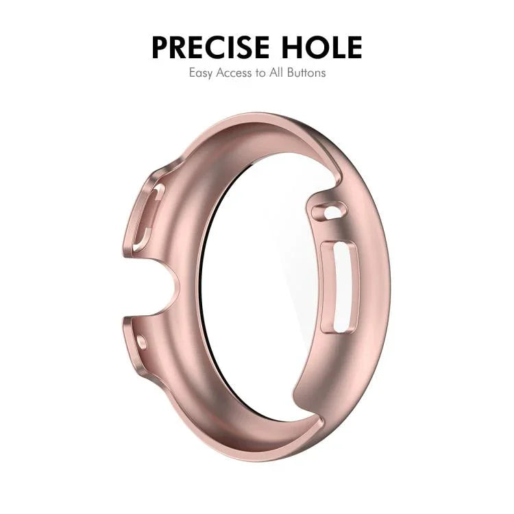 ENKAY Hat-Prince Vollflächige Schutzfolie aus gehärtetem Glas mit integrierter PC-Schutzhülle für Google Pixel Watch 4 (45 mm) und Google Pixel Watch 4 (41 mm)