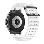 Atmungsaktives Silikonarmband mit Löchern, schwarzer Ringschnalle, passend für Samsung Galaxy Watch8 / Watch8 Classic