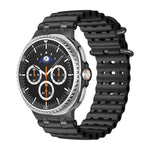 Atmungsaktives Silikonarmband mit Löchern, schwarzer Ringschnalle, passend für Samsung Galaxy Watch8 / Watch8 Classic