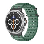 Atmungsaktives Silikonarmband mit Löchern, schwarzer Ringschnalle, passend für Samsung Galaxy Watch8 / Watch8 Classic