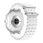 Atmungsaktives Silikonarmband mit Löchern, silbernem Ringverschluss, passend für Samsung Galaxy Watch8 / Watch8 Classic