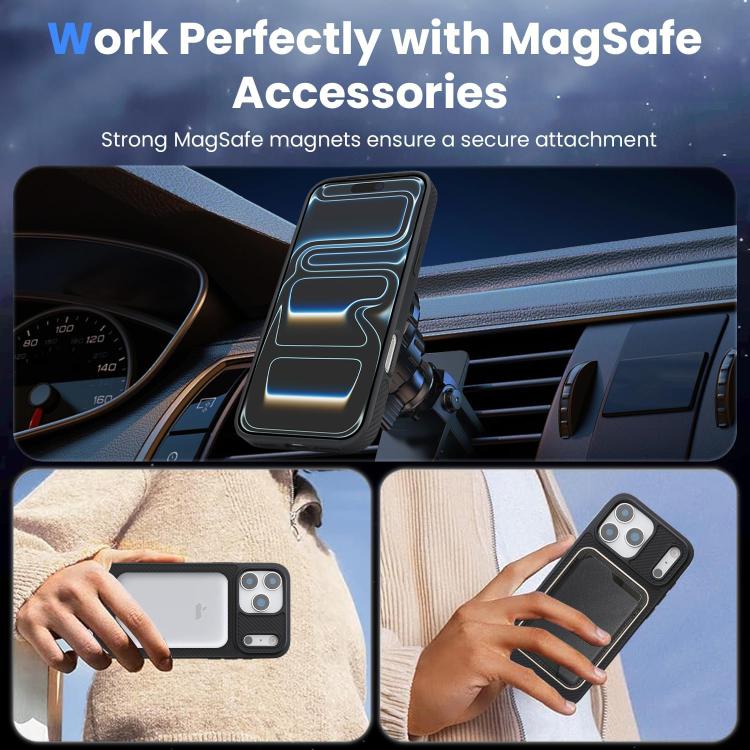 Kalebol Carbonfaser MagSafe Handyhülle, Für iPhone 17 Pro Max, Für iPhone 17 Pro, Für iPhone 17, Für iPhone Air, Für iPhone 16 Pro Max, Für iPhone 16 Pro, Für iPhone 16 Plus, Für iPhone 16
