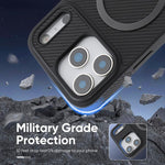 Kalebol Carbonfaser MagSafe Handyhülle, Für iPhone 17 Pro Max, Für iPhone 17 Pro, Für iPhone 17, Für iPhone Air, Für iPhone 16 Pro Max, Für iPhone 16 Pro, Für iPhone 16 Plus, Für iPhone 16