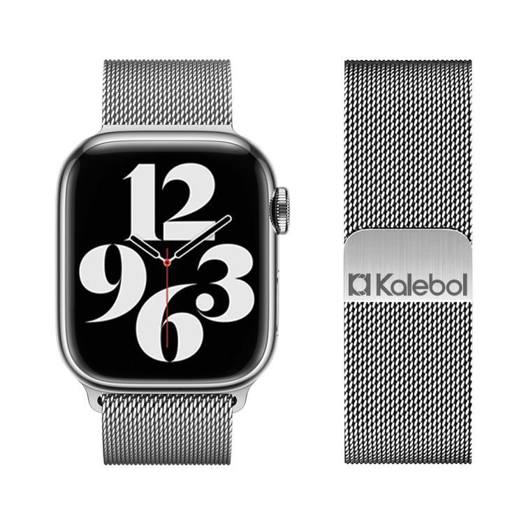 Kalebol Magnetisches Edelstahl-Uhrenarmband, für Apple Watch 46 mm / 49 mm / 45 mm / 44 mm, für Apple Watch 42 mm / 41 mm / 40 mm / 38 mm