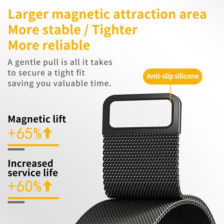 Kalebol Magnetisches Edelstahl-Uhrenarmband, für Apple Watch 46 mm / 49 mm / 45 mm / 44 mm, für Apple Watch 42 mm / 41 mm / 40 mm / 38 mm
