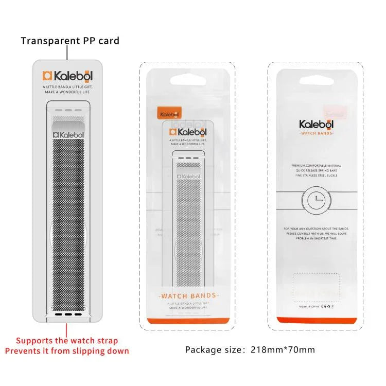 Kalebol Double Link Milanese Double Magnetic Stainless Steel Watch Band, For Apple Watch 46mm / 49mm / 45mm / 44mm, For Apple Watch 42mm / 41mm / 40mm / 38mm