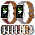 Genähtes, spitz zulaufendes Lederarmband für Samsung Galaxy Fit 3