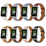 Genähtes, spitz zulaufendes Lederarmband für Samsung Galaxy Fit 3
