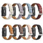 Genähtes, spitz zulaufendes Lederarmband für Samsung Galaxy Fit 3