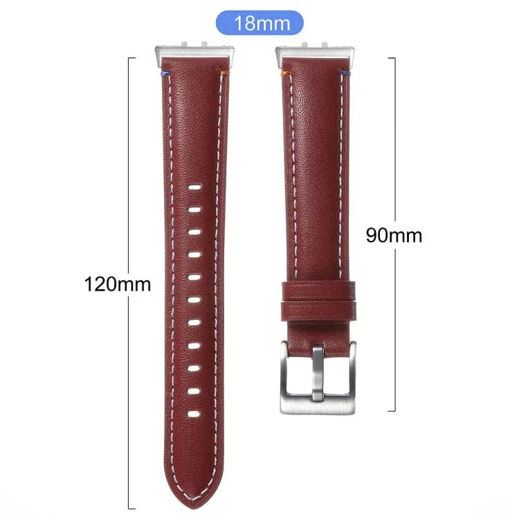 Genähtes, spitz zulaufendes Lederarmband für Samsung Galaxy Fit 3
