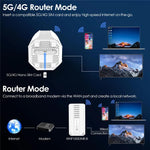 WAVLINK WNF100X3NR-B Globale Version Nano SIM-Steckplatz 5G NR CPE Router WiFi 6, Spezifikationen: US-Stecker, WNF100X3NR-B