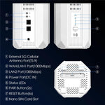 WAVLINK WNF100X3NR-B Globale Version Nano SIM-Steckplatz 5G NR CPE Router WiFi 6, Spezifikationen: US-Stecker, WNF100X3NR-B
