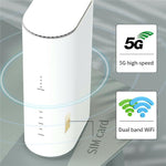 NR500 4000mAh Akku 5G CPE Router SIM-Kartensteckplatz Dual-Band WiFi 6 Gigabit Wireless Repeater, US-Stecker, EU-Stecker, UK-Stecker