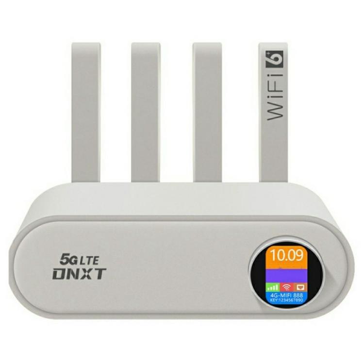 WR860-E Mit SIM-Kartensteckplatz Wireless Repeater 4 Antennen 4 Ethernet-Ports 4G LTE WiFi 6 Router, Weiß, Orange