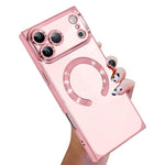 Right Angle Square Electroplated CD Pattern TPU MagSafe Phone Case, For iPhone 17 Pro Max, For iPhone 17 Pro, For iPhone 17, For iPhone Air, For iPhone 16 Pro Max, For iPhone 16 Pro