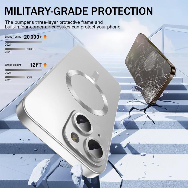 Ultradünne Metallic TPU MagSafe Handyhülle mit Linsenfolie, Für iPhone 14 Plus, Für iPhone 14, Für iPhone 14 Pro, Für iPhone 14 Pro Max, Für iPhone 13 Pro Max, Für iPhone 13 Pro, Für iPhone 13