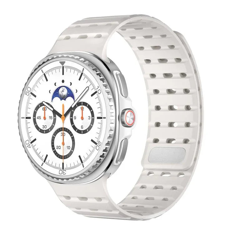 Atmungsaktives magnetisches Silikon-Uhrenarmband, für Samsung Galaxy Watch8 / Watch8 Classic