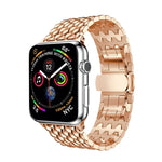 Armband aus massivem Edelstahl mit Drachenmuster für Apple Watch Series 3, 2 und 1 (38 mm)